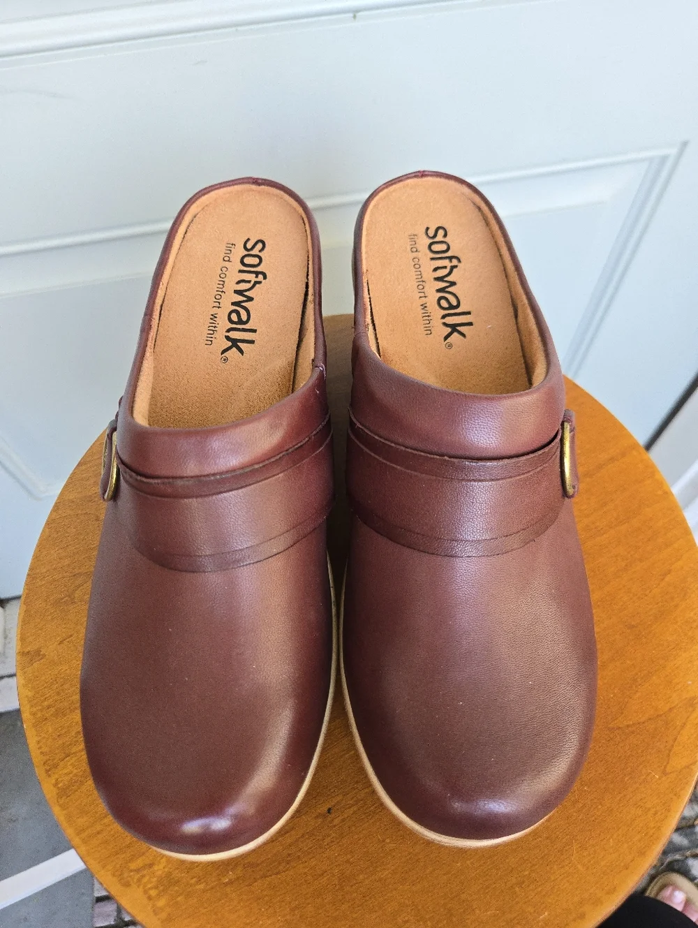 SoftWalk MacIntyre Clog Red Leather - Picture 2 of 8